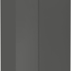 Apothekerschrank NOBILIA Flash, mit 5 Einhängekörben, Breite 30 cm, Höhe 216,6 cm Schränke Gr. B/H/T: 30 cm x 216,6 cm x 58,3 cm, front: lacklaminat schiefergrau hochglanz, korpus: Apothekerschränke