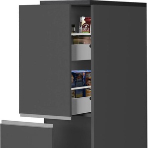 Apothekerschrank TECNOS Sole Schränke Gr. B/H/T: 30 cm x 165 cm x 60 cm, schwarz (anthrazit, anthrazit, schiefer) Apothekerschränke Breite 30 cm, 2 Auszüge, 4 Fächer