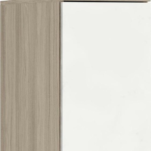 Apothekerschrank WIHO KÜCHEN Zell Schränke Gr. B/H/T: 30 cm x 165 cm x 57 cm, weiß (front: weiß, korpus und arbeitsplatte: satin blackwood) Apothekerschränke