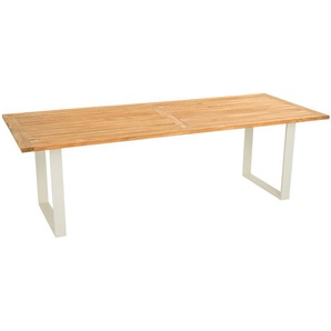 Apple Bee Condor Dining Tisch 240x95cm Alu oyster mit Teakplatte