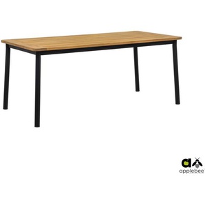 Apple Bee Elle Dining Tisch Aluminium/Teak 180x90 cm