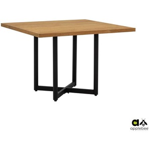 Apple Bee Jakarta Dining Tisch Aluminium/Teak 110x110 cm