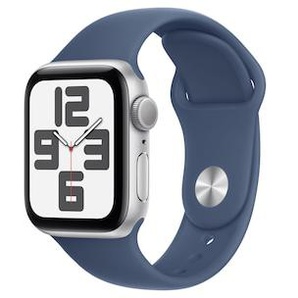 Apple Watch SE GPS 40mm Alu Silber Sportarmband Denim - M/L MXED3QF/A
