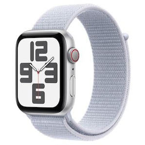 Apple Watch SE GPS + Cellular 44mm Alu Silber Sport Loop Armband Blaue Wolke MXGR3QF/A