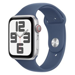 Apple Watch SE GPS + Cellular 44mm Alu Silber Sportarmband Denim - S/M MXGP3QF/A