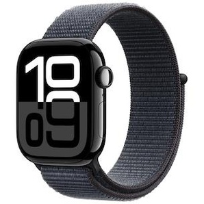 Apple Watch Series 10 GPS 42mm Aluminium Diamantschwarz Sport Loop Ink MWWG3QF/A