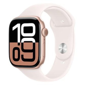 Apple Watch Series 10 GPS 46mm Aluminium Roségold Sportarmband light blush - M/L MWWU3QF/A