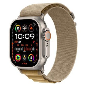 Apple Watch Ultra 2 LTE 49mm Titanium Natur Gehäuse mit Mandel Alpine Armband - L MX4H3FD/A