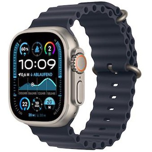Apple Watch Ultra 2 LTE 49mm Titanium Natur Ocean Armband marine MX4D3FD/A
