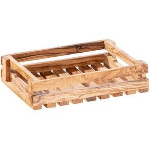 Allzweckkiste APS Olive Aufbewahrungsboxen Gr. B/H/T: 25 cm x 18 cm x 6 cm, braun Kisten Jedes Teil ist ein Unikat, 25x18 cm
