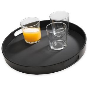 APS GERMANY Tablett Bistro, Ø35,5 cm, H: 4,5 cm, schwarz 84045