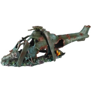 Aqua della Aquarium-Dekoration Hubschrauber 74,5x22,5x25cm Polyresin
