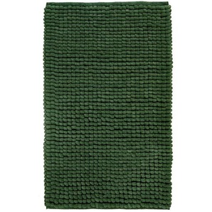 Aquanova Badteppich Axel, Grün, Textil, Uni, rechteckig, 70 cm, für Fußbodenheizung geeignet, rutschfest, Badtextilien, Badematten