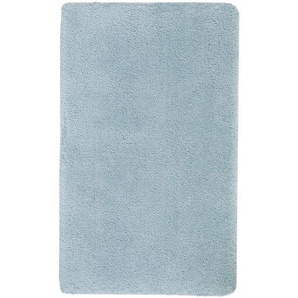 Aquanova Badteppich Mauro, Hellblau, Textil, Uni, rechteckig, 100x60 cm, für Fußbodenheizung geeignet, rutschhemmend, Badtextilien, Badematten