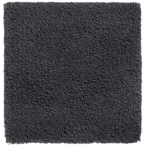 Aquanova Badteppich Musa, Schwarz, Textil, Uni, quadratisch, 60x60 cm, für Fußbodenheizung geeignet, rutschfest, Badtextilien, Badematten