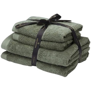 Aquanova Frottierset Rio, Dunkelgrün, Textil, 4-teilig, saugfähig, angenehm weich, Badtextilien, Handtuch-Sets