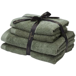 Aquanova Frottierset Rio, Dunkelgrün, Textil, 4-teilig, saugfähig, angenehm weich, Badtextilien, Handtuch-Sets