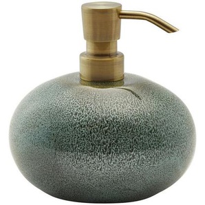 Aquanova Seifenspender Ugo, Grün, Gold, Keramik, 11x14x13 cm, Badaccessoires, Waschplatzzubehör, Seifenspender