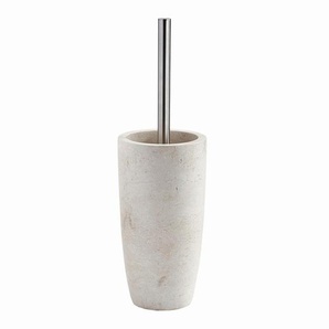 Aquanova Wc-Bürstenhalter Lux, Creme, Stein, 11.5x22 cm, mit Einsatz, Badezimmer, WC Ausstattung, WC Bürstengarnituren