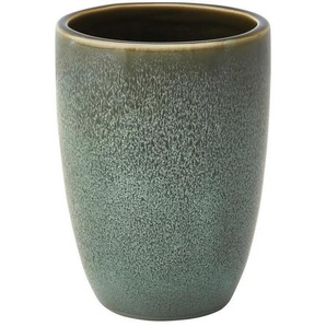 Aquanova Zahnbürstenhalter Ugo, Grün, Gold, Keramik, 14x10x7.5 cm, Badaccessoires, Waschplatzzubehör, Zahnputzbecher