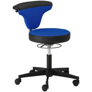 Arbeitsdrehhocker mit gepolsterter Rückenlehne Made in Germany