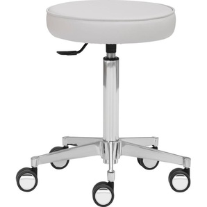 Arbeitshocker MAYER SITZMÖBEL Funktionsdrehhocker myXPERT Hocker Gr. B/H/T: 47,5 cm x 72,5 cm x 47,5 cm, Kunstleder, grau (hellgrau) Bürohocker Drehhocker ermöglicht dynamisches Sitzen