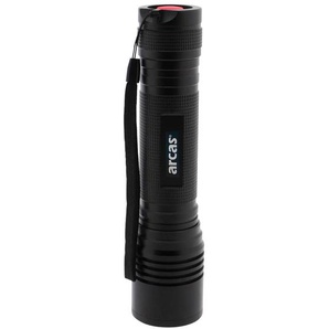 ARCAS LED-Taschenlampe, 18 W, 1600 lm, Zoom, Aluminium, schwarz 30700032