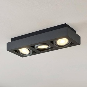 Arcchio Deckenstrahler Ronka, 50 cm, 3-flammig, grau, GU10 9624451