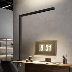 Arcchio LED-Büro-Klemmleuchte Jolinda, schwarz, Alu, dimmbar 10025137