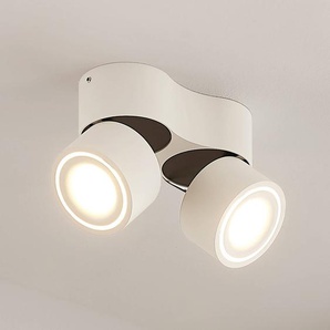 Arcchio LED-Deckenstrahler Rotari, weiß, 2-flg., 1140lm 9822033