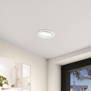 Arcchio LED-Einbaulampe Katerin, weiß, schwenkbar, 10er-Set Katerin Arcchio, dimmbar, weiß / opal, für Badezimmer, Kunststoff, Modern
