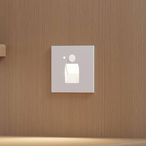 Arcchio LED-Einbaulampe Neru, 7 cm, weiß, eckig, Sensor Neru, weiß / opal, für Wohn- / Esszimmer, Aluminium, Modern, Wandeinbaustrahler 9966204
