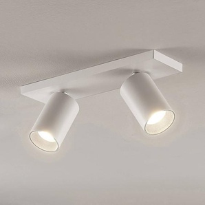 Arcchio Strahler Brinja, weiß, eckig, Ø 6 cm, 2-flg., GU10 9928012