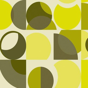 ARCHITECTS PAPER Fototapete Atelier 47 Circles Artwork 3 Tapeten Vlies, Wand, Schräge, Decke Gr. B/L: 6 m x 2,7 m, bunt (creme, olivgrün, gelbgrün) Fototapeten Kunst