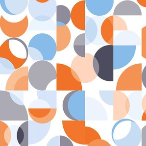 ARCHITECTS PAPER Fototapete Atelier 47 Coloured Circles 1 Tapeten Vlies, Wand, Schräge, Decke Gr. B/L: 5 m x 2,7 m, bunt (blau, orange, grau) Fototapeten Kunst