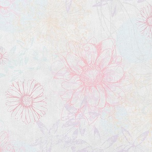 ARCHITECTS PAPER Fototapete Atelier 47 Flower Artwork 2 Tapeten Vlies, Wand, Schräge, Decke Gr. B/L: 4 m x 2,7 m, bunt (rosa, hellblau, lila) Fototapeten Blumen Tapeten