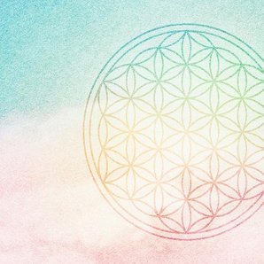 ARCHITECTS PAPER Fototapete Atelier 47 Flower of Life 2 Tapeten Vlies, Wand, Schräge, Decke Gr. B/L: 4 m x 2,7 m, bunt (blau, gelb, rot) Fototapeten Tapeten
