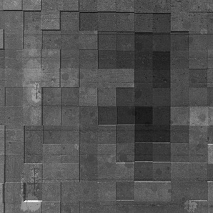 ARCHITECTS PAPER Fototapete Atelier 47 Mosaic Tiles 1 Tapeten Gr. B/L: 4 m x 2,7 m, grau (hellgrau, dunkelgrau, schwarz) Fototapeten 3D