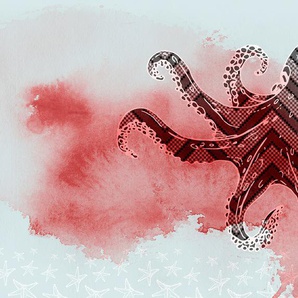 ARCHITECTS PAPER Fototapete Atelier 47 Octopus Design 3 Tapeten Vlies, Wand, Schräge, Decke Gr. B/L: 5 m x 2,7 m, blau (hellblau, schwarz, creme) Fototapeten
