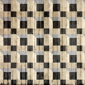 Architects Paper Fototapete Atelier 47 Squares 3D 3, glatt, 3D-Optik, (4 St), Vlies, Wand, Schräge, Decke