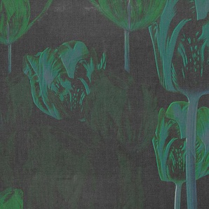 ARCHITECTS PAPER Fototapete Atelier 47 Tulip Artwork 1 Tapeten Vlies, Wand, Schräge, Decke Gr. B/L: 4 m x 2,7 m, grün (hellgrün, dunkelgrün, dunkelgrau) Fototapeten Blumen