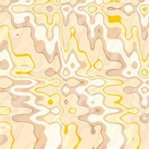 ARCHITECTS PAPER Fototapete Atelier 47 Vibes Artwork 1 Tapeten Vlies, Wand, Schräge, Decke Gr. B/L: 6 m x 2,7 m, gelb (gelb, hellbraun, weiß) Fototapeten Kunst