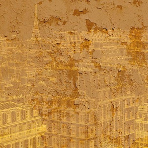 ARCHITECTS PAPER Fototapete Atelier 47 View of Paris 1 Tapeten Gr. B/L: 4 m x 2,7 m, gelb (dunkelgelb, hellgelb) Fototapeten