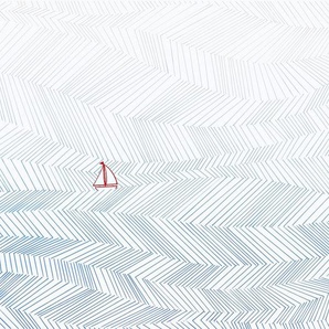 Architects Paper Fototapete Atelier 47 Waves Artwork 3, glatt, geometrisch, (4 St), Vlies, Wand, Schräge, Decke
