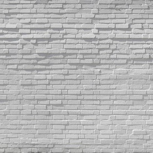 ARCHITECTS PAPER Fototapete Brick White Tapeten Gr. B/L: 5 m x 2,5 m, grau (grau, silber) Fototapeten Steinoptik