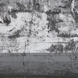 ARCHITECTS PAPER Fototapete Concrete Wall Tapeten Vlies, Wand, Schräge Gr. B/L: 9 m x 2,5 m, bunt (grau, schwarz, silber) Fototapeten Steinoptik
