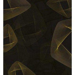 Architects Paper Fototapete Golden Glow Dark, (1 St), Grafik Tapete Grafisch Schwarz Gold Fototapete Panel 1,00m x 2,80m