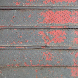 ARCHITECTS PAPER Fototapete Iron Plate Tapeten Vlies, Wand, Schräge Gr. B/L: 4 m x 2,7 m, grau (grau, rot) Fototapeten