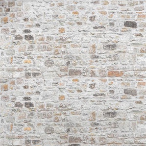 ARCHITECTS PAPER Fototapete Natural Stone Tapeten Vlies, Wand, Schräge Gr. B/L: 5 m x 2,5 m, grau (grau, weiß) Fototapeten Steinoptik
