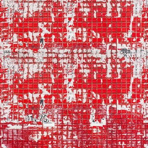 ARCHITECTS PAPER Fototapete Old Tiles Red Tapeten Gr. B/L: 4 m x 2,7 m, rot (rot, weiß) Fototapeten Steinoptik
